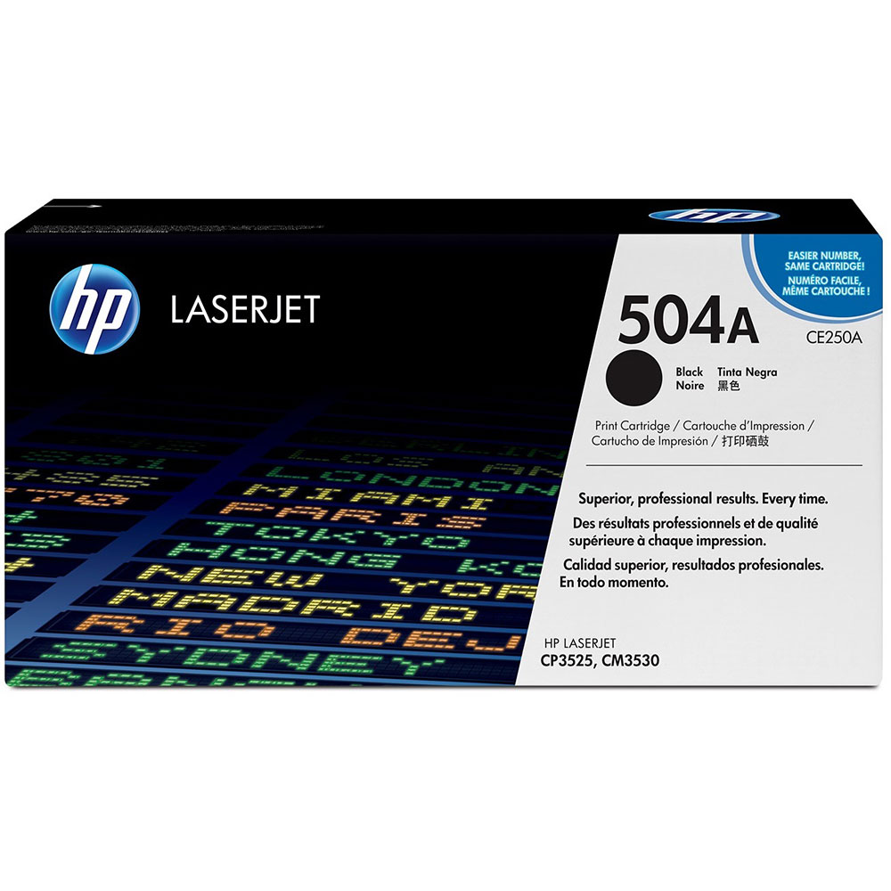 HP 504A noir toner LaserJet – CE250A