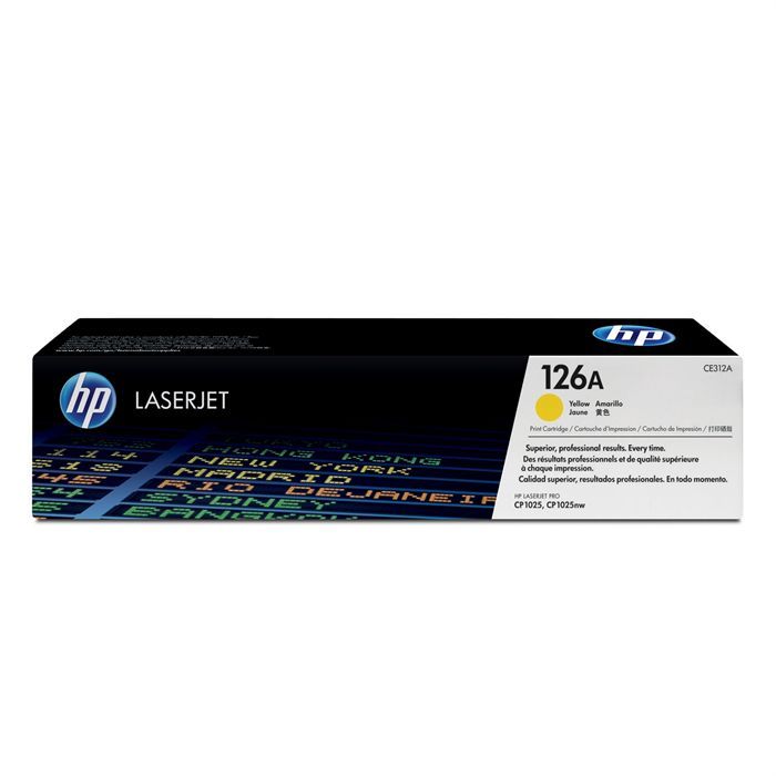 HP 126A jaune toner LaserJet authentique – CE312A