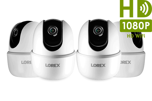 Caméra Wi-Fi intérieure panoramique Full HD 1080p intelligente (Pack de 4) W261AQC-4PK