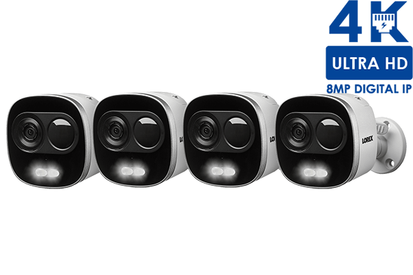Caméra IP de dissuasion active 4K Ultra HD (pack de 4) LNB8105X-4PK	