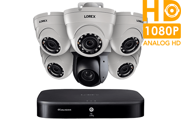 PACK DVR 8 canaux 4K 2To avec une caméra PTZ 1080p et 5 caméras dôme 1080p  MPX851DZW	