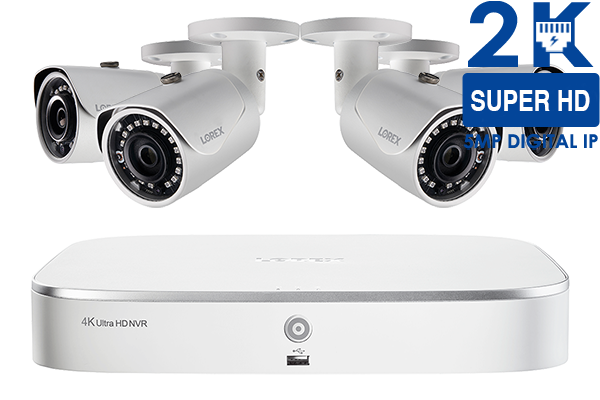 PACK NVR 8 canaux 4K Ultra HD 1 To avec 4 caméras IP 2K de 5MP LN1081-44	