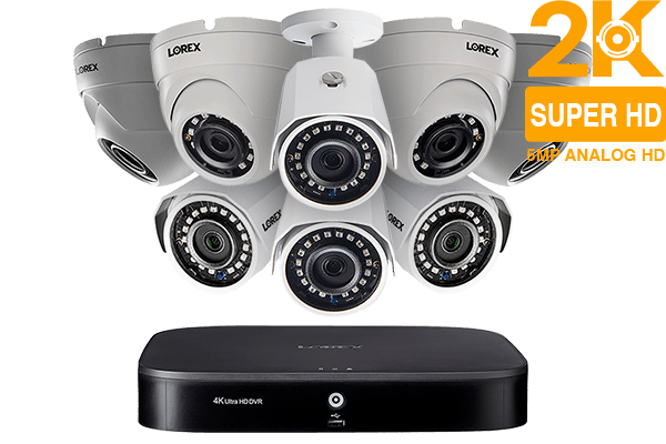 PACK DVR 8 canaux 4K Ultra HD 2 To avec 8 caméras  2K (5 MP) 4 Dôme et 4 bullet 2KA88BD	