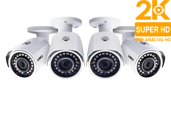 Caméra bullet étanche 2K Super HD 5MP vision nocturne (pack de 4) C581CB-4PK	